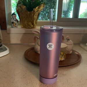 Ellie Purple Double Wall Tumbler with Straw